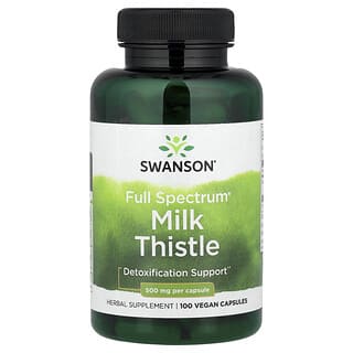 Swanson, Full Spectrum® Milk Thistle, 1 g, 100 Vegan Capsules (500 mg per Capsule)