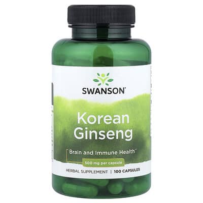Swanson, Korean Ginseng, 500 mg, 100 Capsules