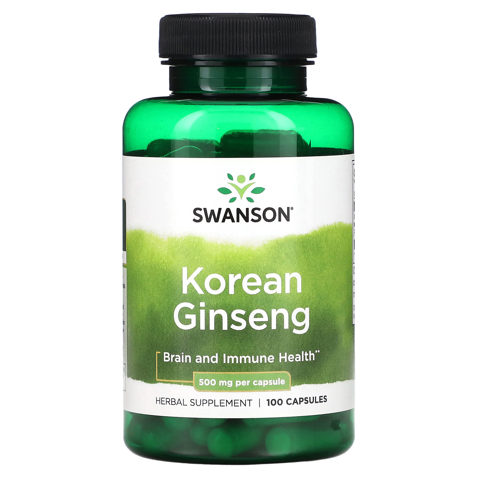 Swanson, Korean Ginseng , 500 Mg , 100 Capsules