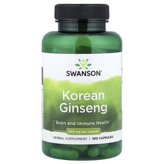 Swanson, Korean Ginseng , 500 mg , 100 Capsules
