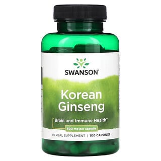 Swanson, Korean Ginseng , 500 mg , 100 Capsules