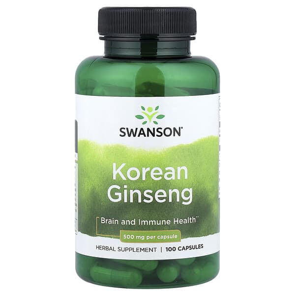 Swanson, Korean Ginseng , 500 mg , 100 Capsules