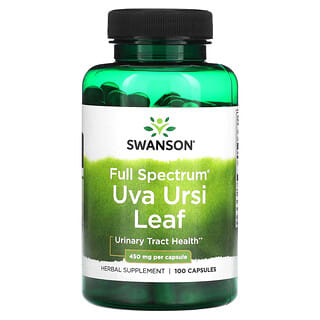 Swanson, Full Spectrum Uva Ursi Leaf, 450 mg, 100 Capsules