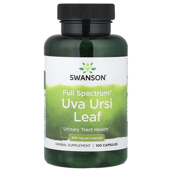 Swanson, Full Spectrum® Uva Ursi Leaf, 450 mg, 100 Capsules