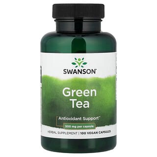 Swanson Vitamins, 綠茶，500 毫克，100 粒膠囊