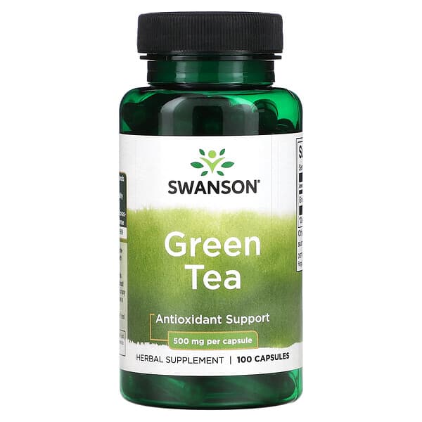 Swanson, 綠茶，500 毫克，100 粒膠囊