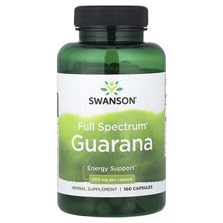 Swanson, Guaranà Full Spectrum®, 500 mg, 100 capsule