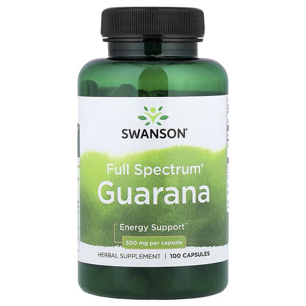 Swanson, Full Spectrum® Guarana, 500 mg, 100 Capsules
