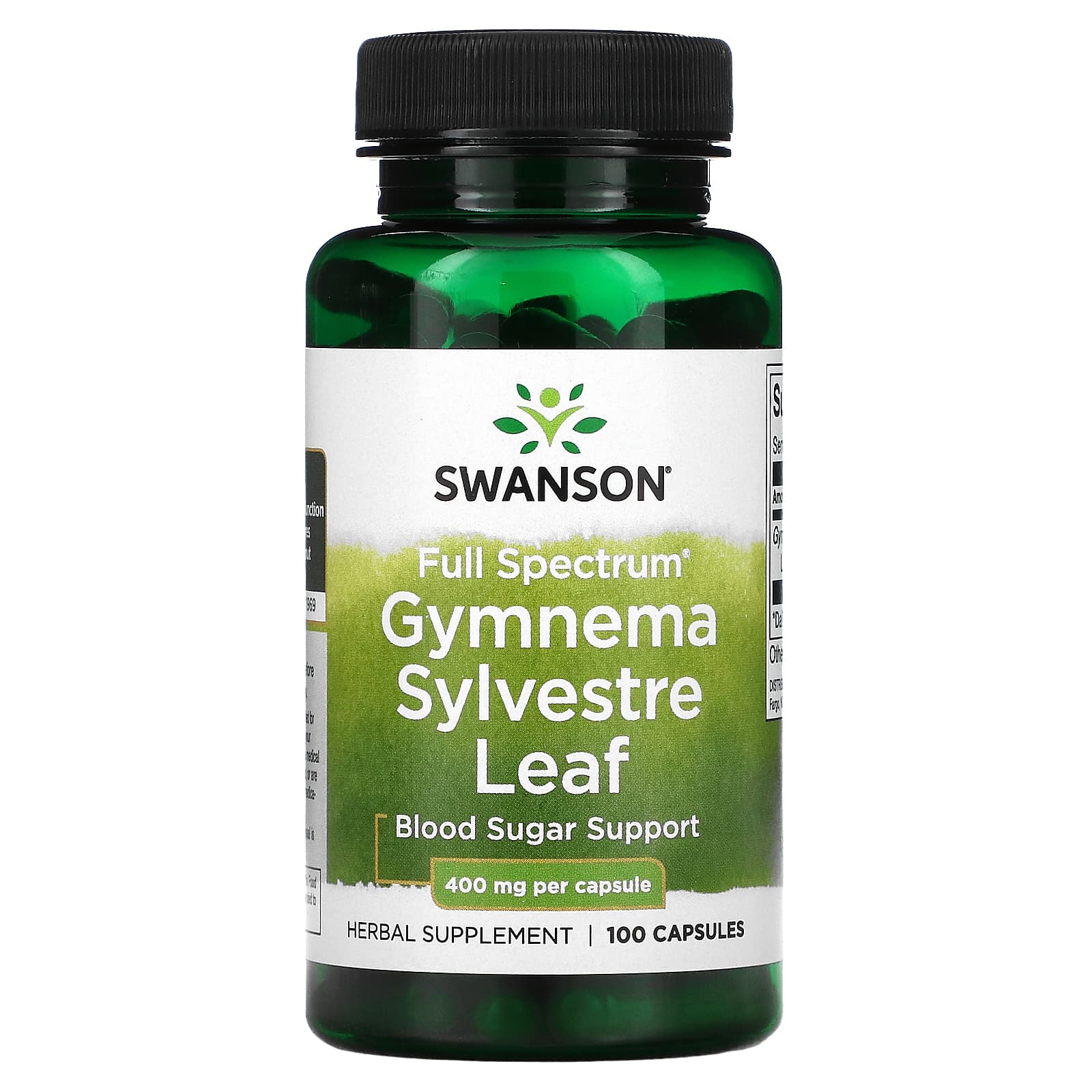 SWANSON Gymnema Sylvestre Leaf 400mg 100 Cap  Weight Loss Control Blood Suger 