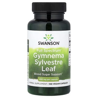 Swanson, Full Spectrum® Gymnema Sylvestre Leaf, 400 mg, 100 Vegan Capsules