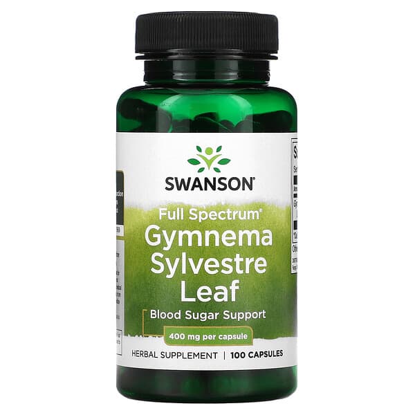 Swanson, Gymnema Sylvestre Leaf, Vollspektrum, 400 mg, 100 Kapseln
