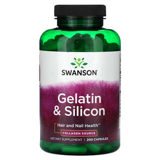Swanson, Gélatine et silicium, 200 capsules