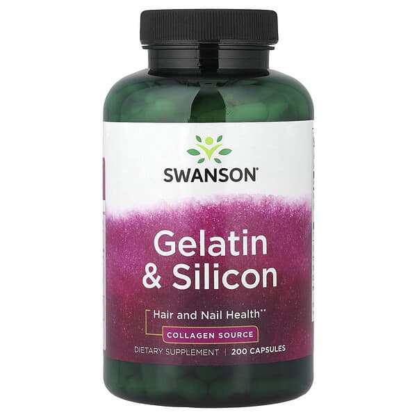 Gelatin & Silicon, 200 Capsules