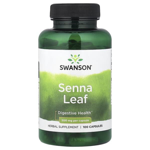 Swanson, Senna Leaf, 500 mg, 100 Capsules