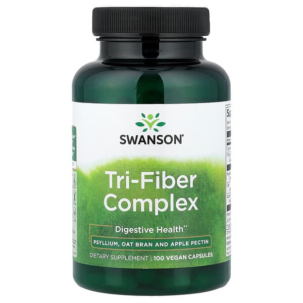 Swanson Vitamins, Tri-fiberkompleks, 100 veganske kapsler