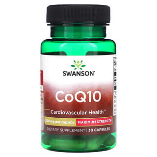 Swanson, Коэнзим Q10, максимальная эффективность, 200 мг, 30 капсул