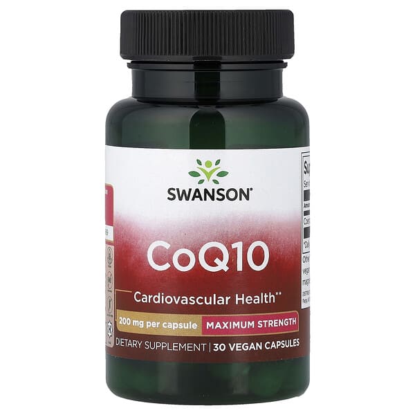 Swanson CoQ10, 200 mg, 30 Vegan Capsules