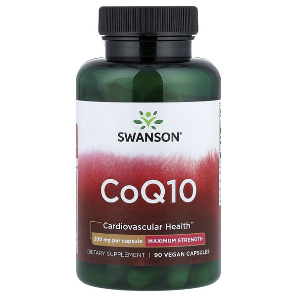 Swanson CoQ10, 200 mg, 90 Vegan Capsules