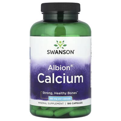 Swanson, Albion®, Calcium, 180 mg, 180 Capsules
