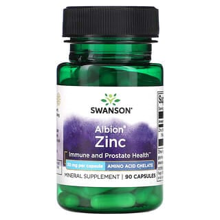 Swanson, Albion Zinc, 30 mg, 90 cápsulas