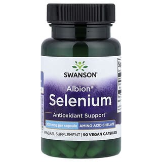 Swanson, Selenio Albion®, 200 mcg, 90 cápsulas veganas