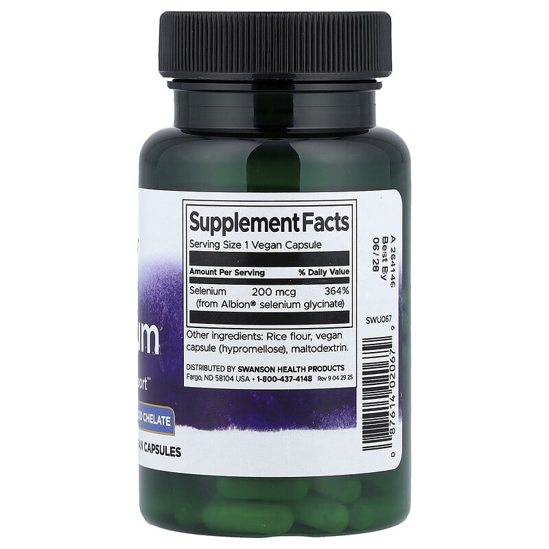 Albion®（アルビオン）セレン、200mcg、ヴィーガンカプセル90粒