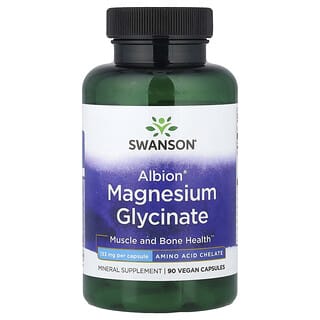 Swanson, Albion®, Magnesium Glycinate, 133 mg, 90 Vegan Capsules