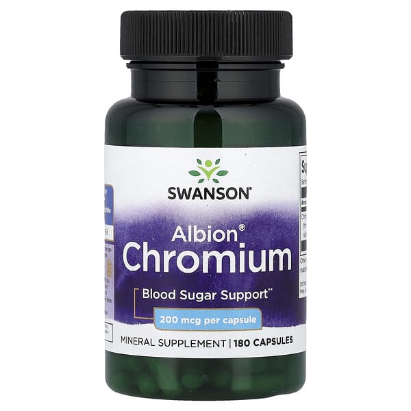 Albion® Chromium, 200 mcg, 180 Capsules