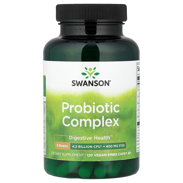 Swanson Vitamins (스완슨 비타민), 프로바이오틱 복합체, Veggie EMBO® 캡슐 120정(AP)