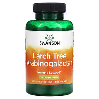 Swanson, Larch Tree Arabinogalactan, 500 mg, 90 Capsules