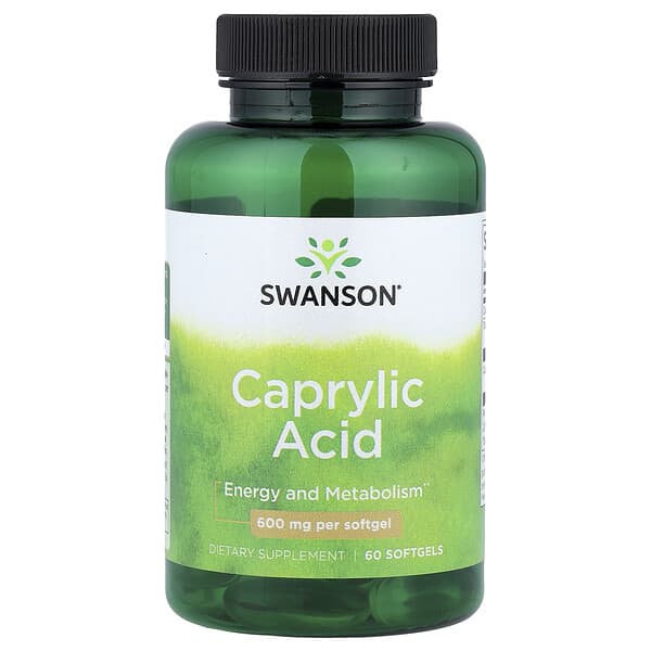 Caprylic Acid, 600 mg, 60 Softgels