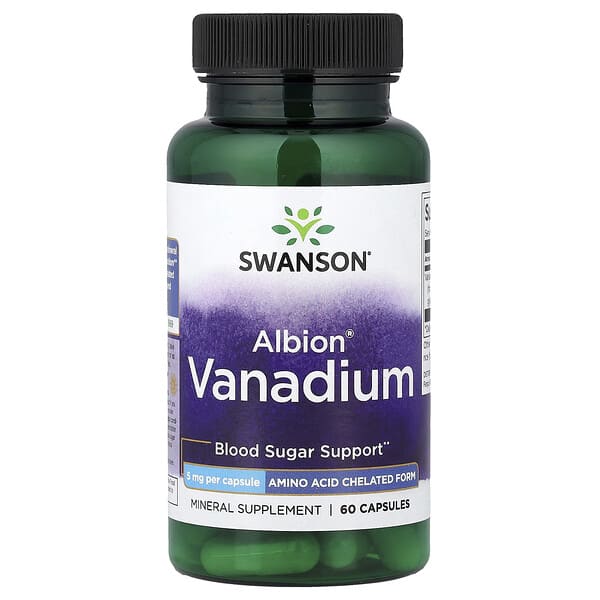 Albion® Vanadium, 5 mg, 60 Capsules