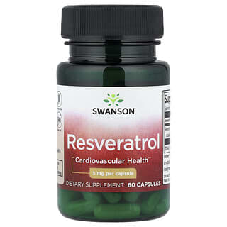 Swanson, 白藜蘆醇，5 毫克，60 粒膠囊