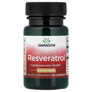 Swanson Vitamins, Resveratrol, 5 mg, 60 cápsulas