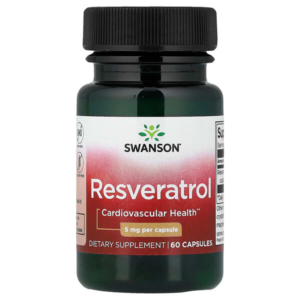 Swanson Vitamins, Resveratrol, 5 mg, 60 Kapseln