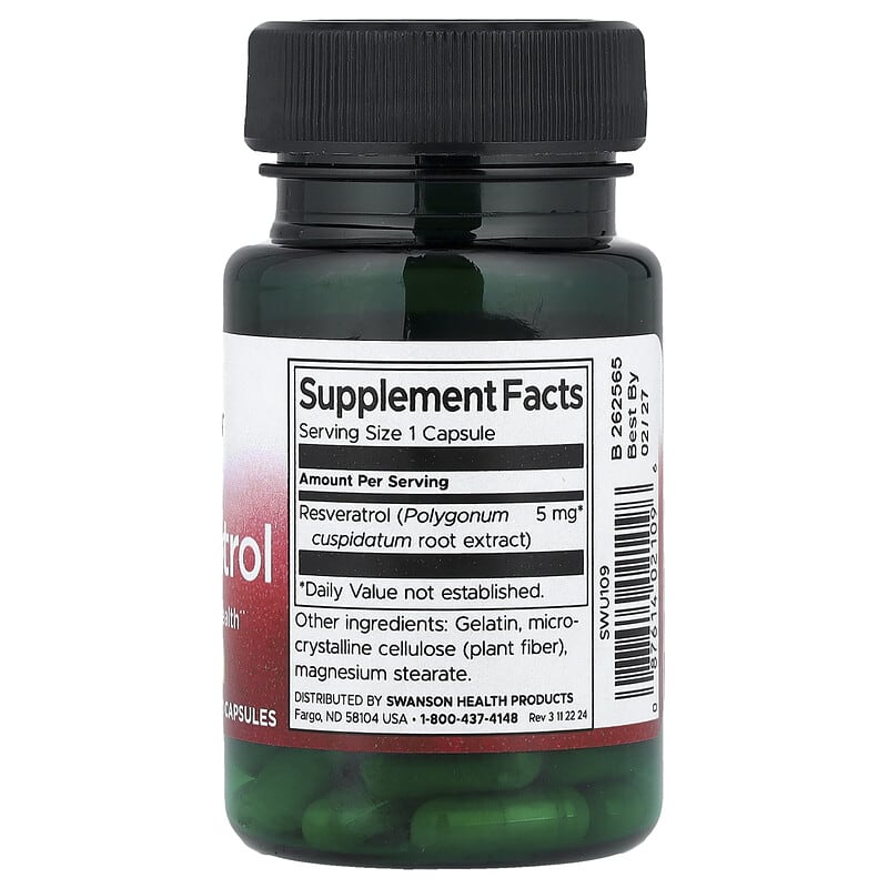 レスベラトロール、5mg、60粒