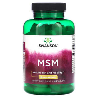 Swanson, MSM（メチルスルフォニルメタン）、1.5g、タブレット120粒
