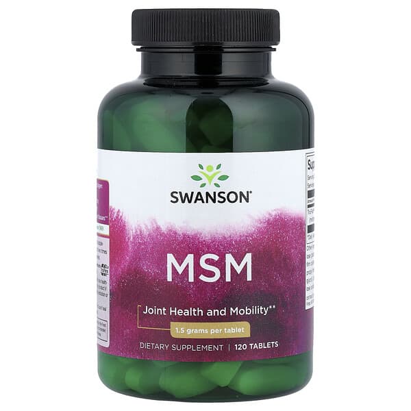 Swanson MSM, 1,500 mg, 120 Tablets