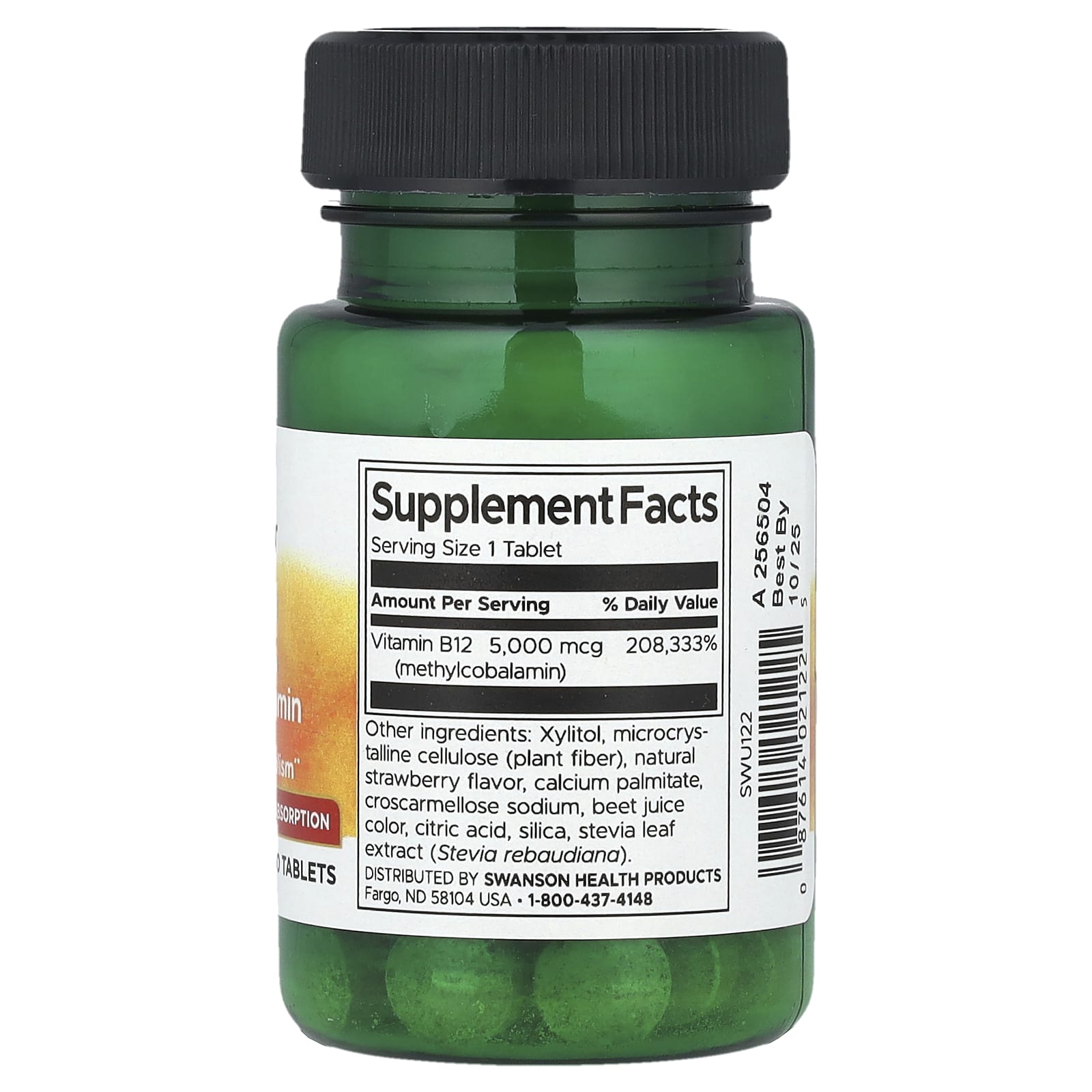 Swanson Vitamine B12 500 Mcg, 100 Capsule, Integratore Alimentare