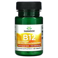 Swanson, B12, 5000 mcg, 60 comprimidos