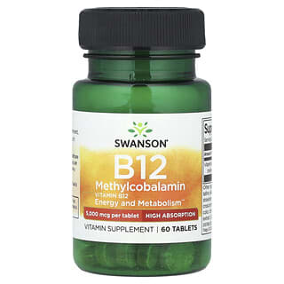 Swanson, B12, 5.000 mcg, 60 Tabletten