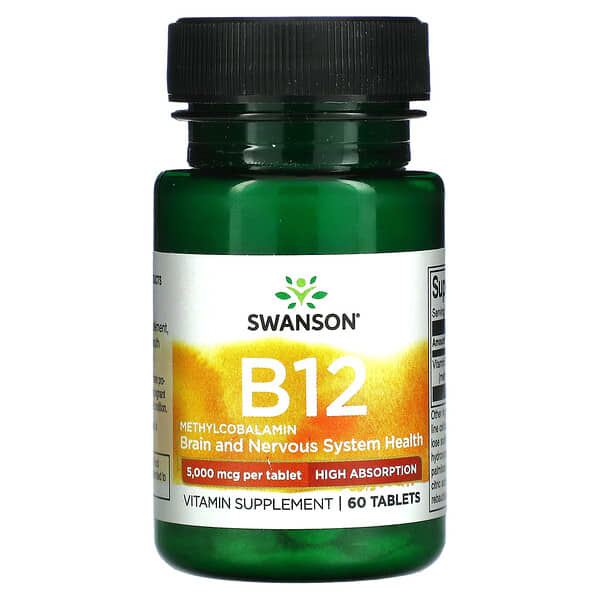 Swanson, B12, 5000 mcg, 60 comprimidos