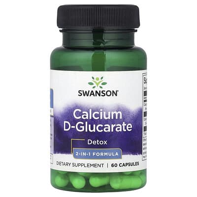 Swanson, Calcium D-Gluconate, 60 Capsules (250 mg per capsule)