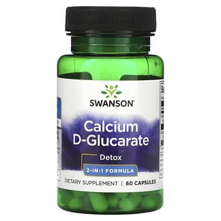 Swanson, D-Glucarato de Cálcio, Detox, Fórmula 2 em 1, 60 Cápsulas