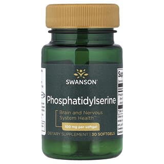 Swanson, Fosfatidilserina, 100 mg, 30 cápsulas blandas