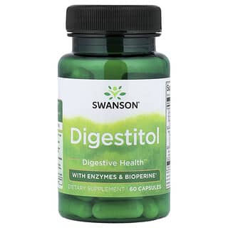 Swanson, Digestitol cu enzime și bioperină, 60 capsule