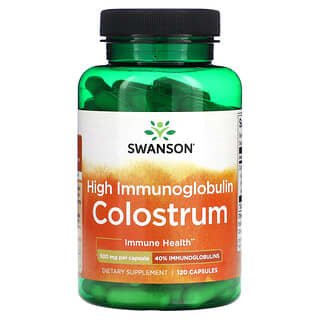 Swanson, High Immunoglobulin Colostrum, 500 mg, 120 Capsules