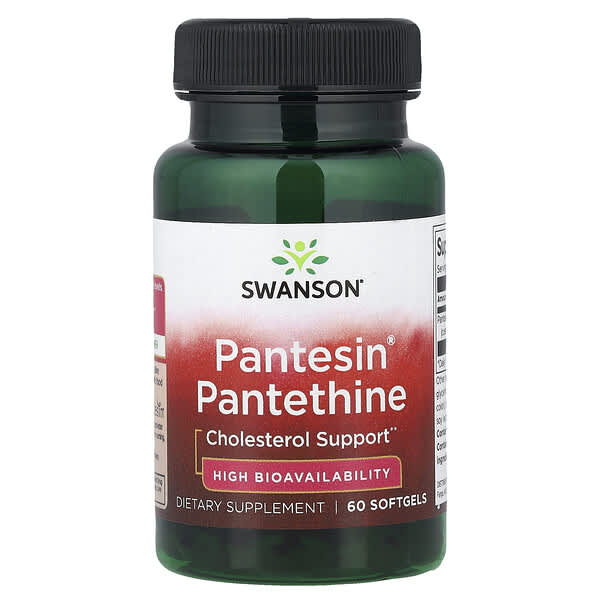 Swanson Pantesin® Pantethine, 60 Softgels (300 mg Per softgel)