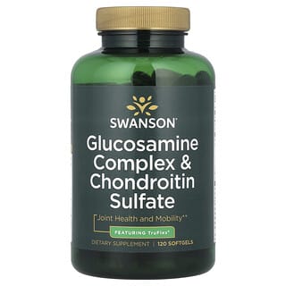 Swanson, Complexe de glucosamine et sulfate de chondroïtine, 120 capsules à enveloppe molle