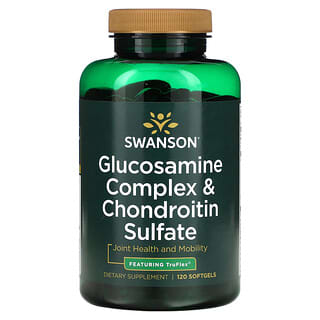 Swanson, Complexe de glucosamine et sulfate de chondroïtine, 120 capsules à enveloppe molle